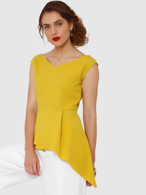 

Vero Moda Women Mustard Yellow Solid Top