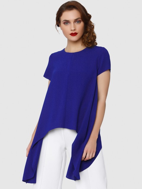 

Vero Moda Women Blue Solid Regular Top