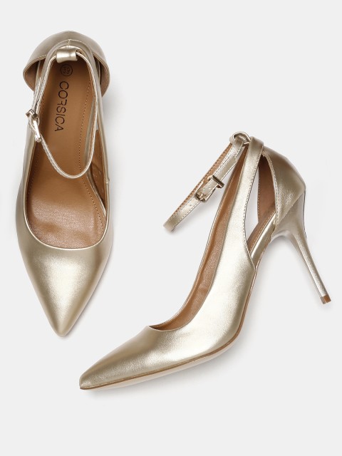 

CORSICA Women Gold-Toned Solid Pumps
