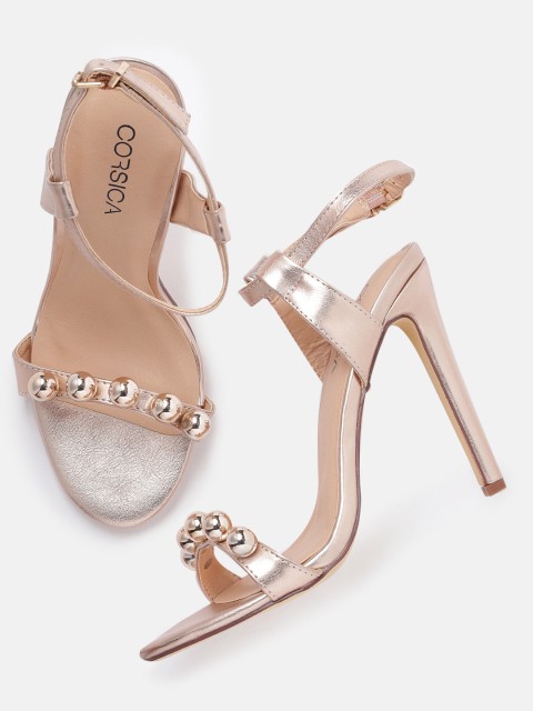 

CORSICA Women Rose Gold-Toned Beaded Stilettos