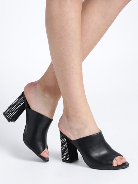 

CORSICA Women Black Solid Heeled Mules