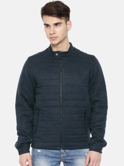 

Pepe Jeans Men Navy Blue Solid Padded Jacket
