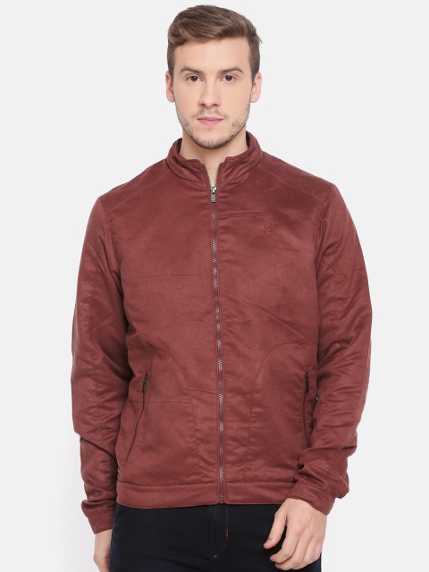 

Pepe Jeans Men Burgundy Solid Tailored Jacket