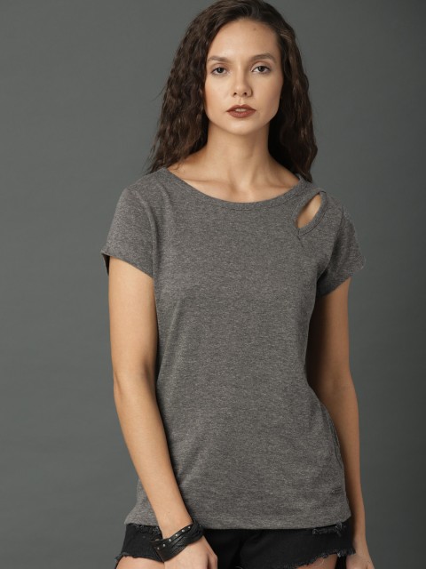 

Roadster Women Grey Solid Top