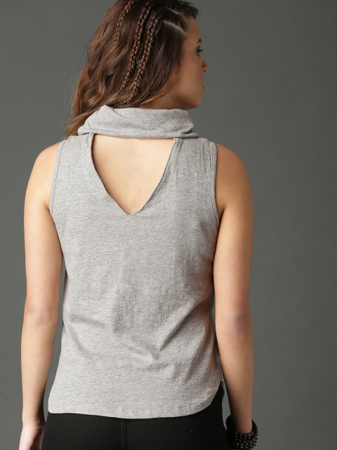

Roadster Women Grey Melange Solid Top