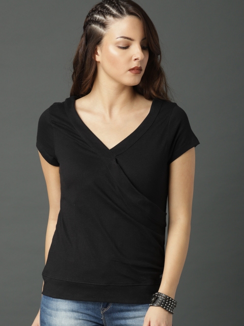 

Roadster Women Black Solid Top
