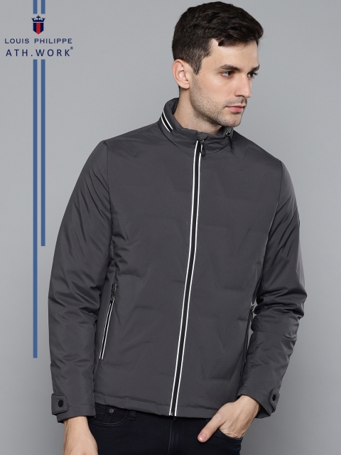 

Louis Philippe Sport Men Charcoal Grey Solid Padded Jacket