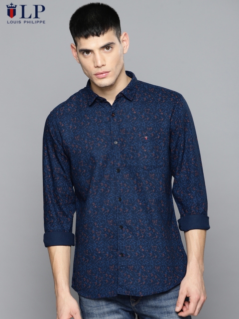 

Louis Philippe Sport Men Blue Slim Fit Printed Casual Shirt