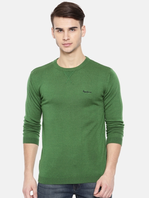 

Pepe Jeans Men Green Solid Pullover