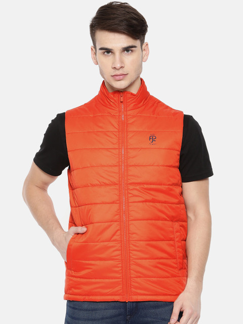 

Pepe Jeans Men Orange Solid Padded Jacket