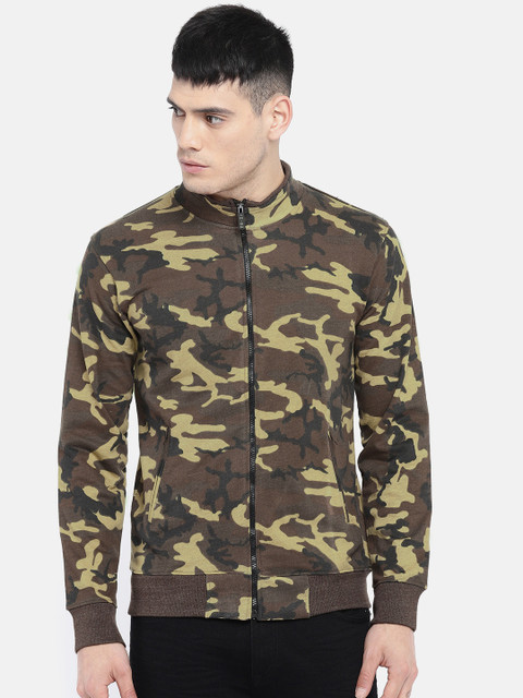 

ARISE Men Brown & Beige Printed Sweatshirt