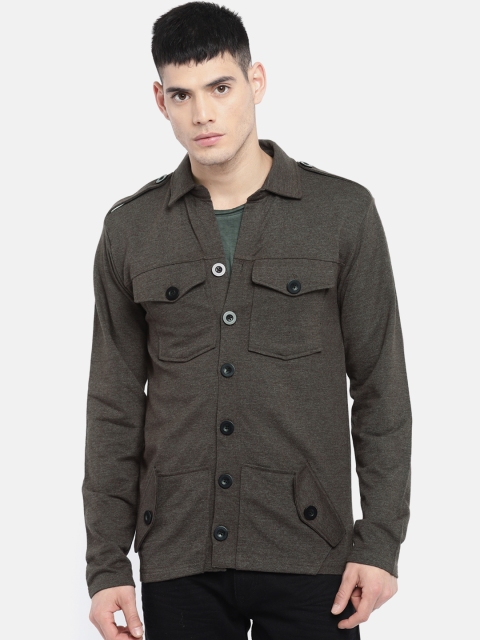

ARISE Men Brown Solid Tailored Jacket