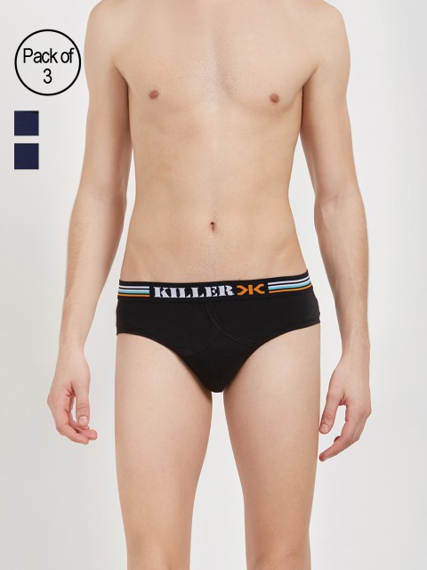 

Killer Men Assorted Pack of 3 Briefs KLBRF-1011-C35