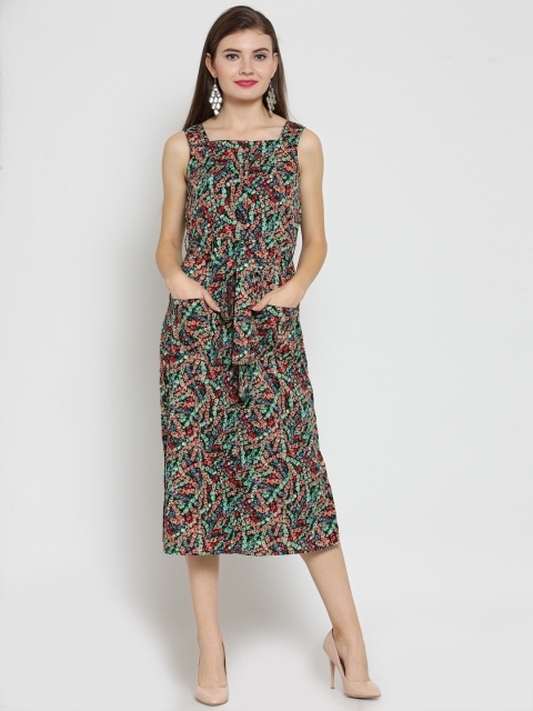 

Magnetic Designs Women Black Printed A-Line Dress