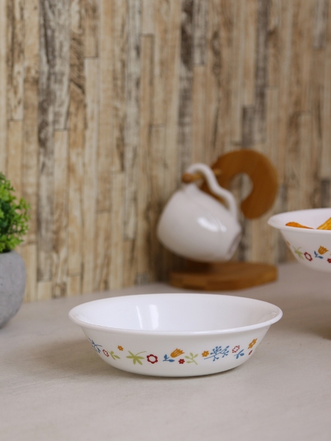 

Corelle White Printed 6 Pieces Glass Bowls