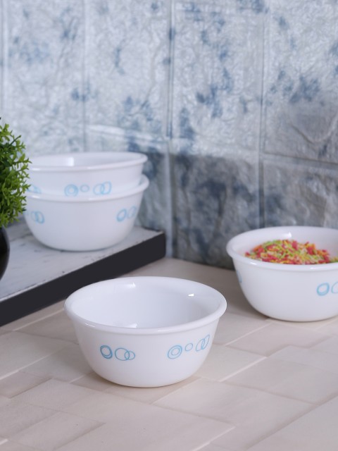 

Corelle White Set Of 6 Printed Glass Bowls