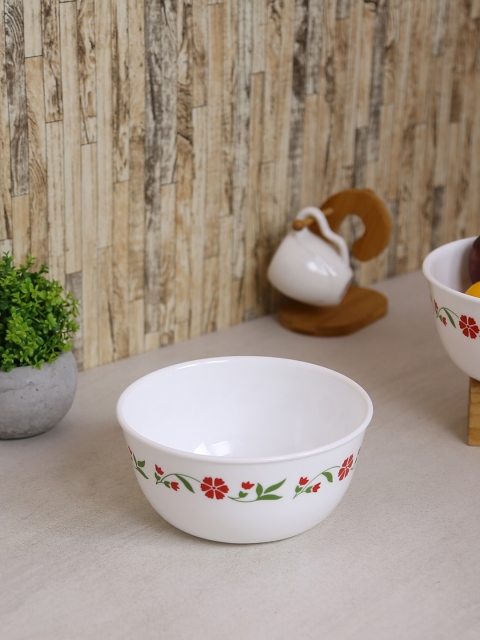 

Corelle White Set Of Six Printed Glass Bowls