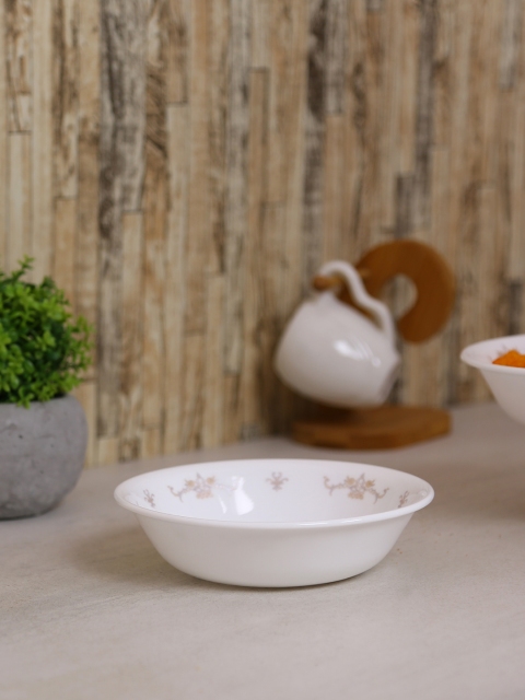 

Corelle White Printed 6 Pieces Glass Bowls
