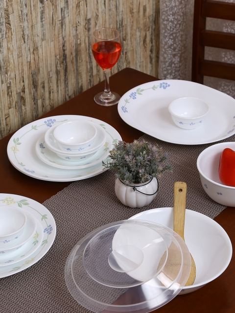 

Corelle White Printed 30 Pieces Glass Set
