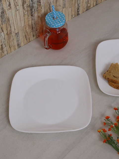 

Corelle White Solid 6 Pieces Glass Square Plate