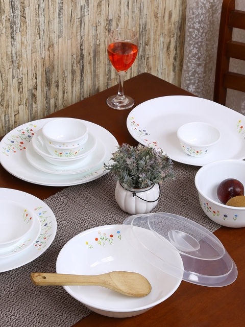 

Corelle White Printed 30 Pieces Glass Set