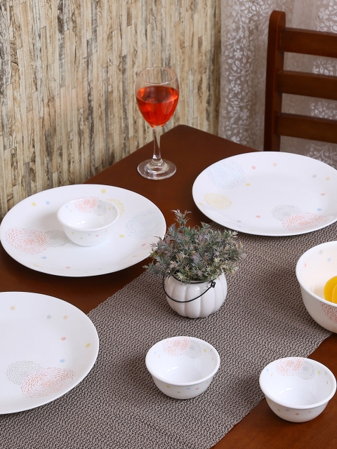 

Corelle White Printed 9 Pieces Glass Set