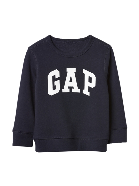 

GAP Boys Navy Blue Fleece Logo Crew Neck Pullover