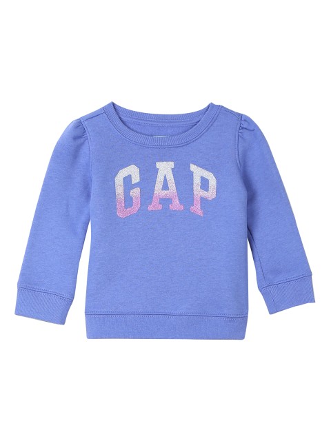 

GAP Girl Blue Ombre Glitter Logo Pullover