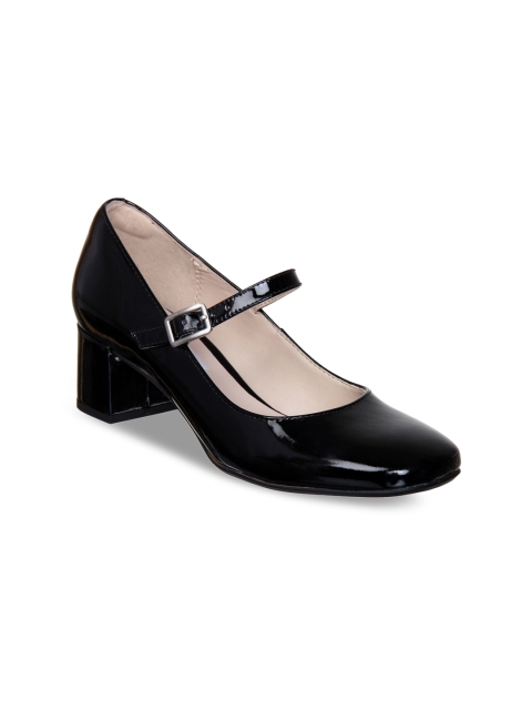 

Clarks Women Black Solid Leather Pumps