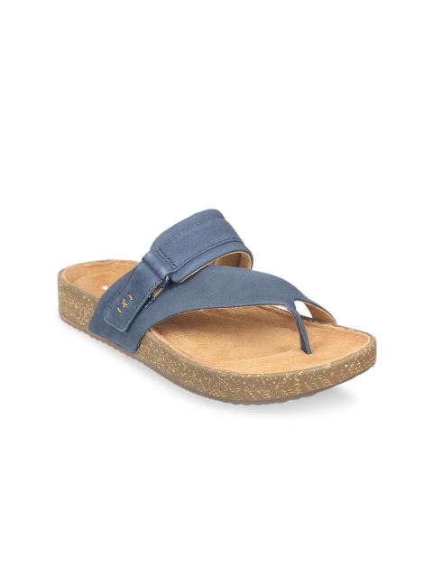 

Clarks Women Blue Solid Leather One Toe Flats