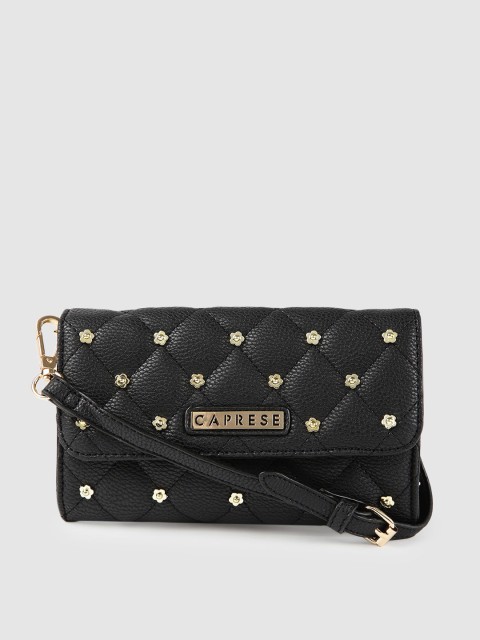 

Caprese Black Embellished Sling Bag