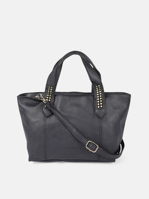 

Caprese Navy Blue Solid Handheld Bag