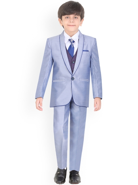 

Jeetethnics Boys Blue Solid Suit