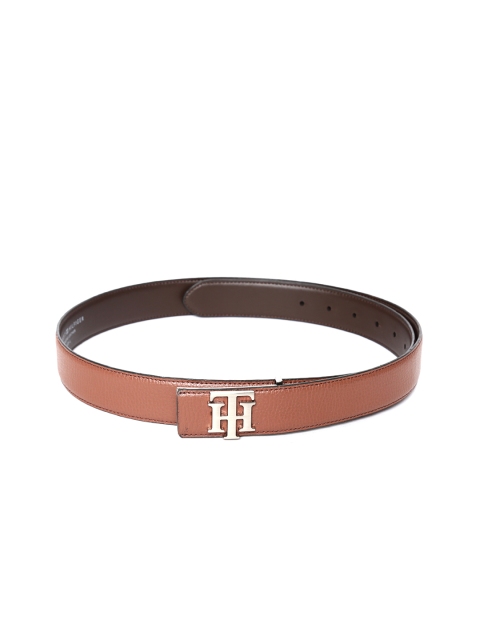 

Tommy Hilfiger Men Tan Brown Solid Leather Belt