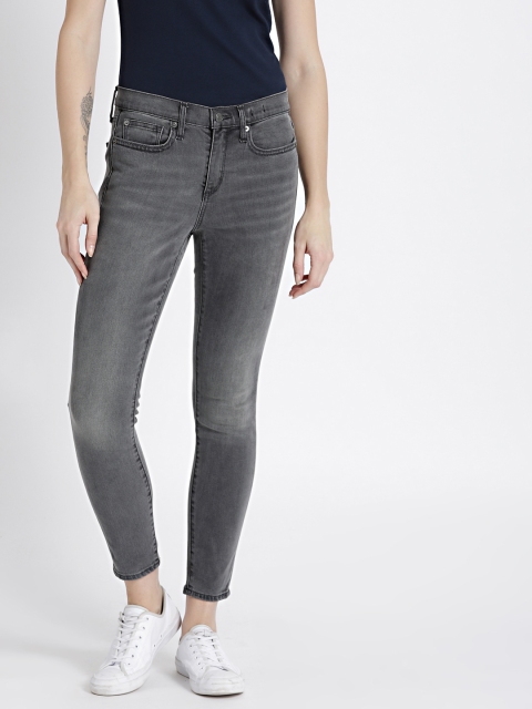 

GAP Women Grey Soft Wear Mid Rise True Skinny Jeans