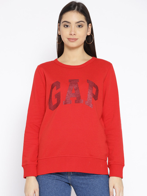 

GAP Women's Red Logo Graphic Sweatshirt