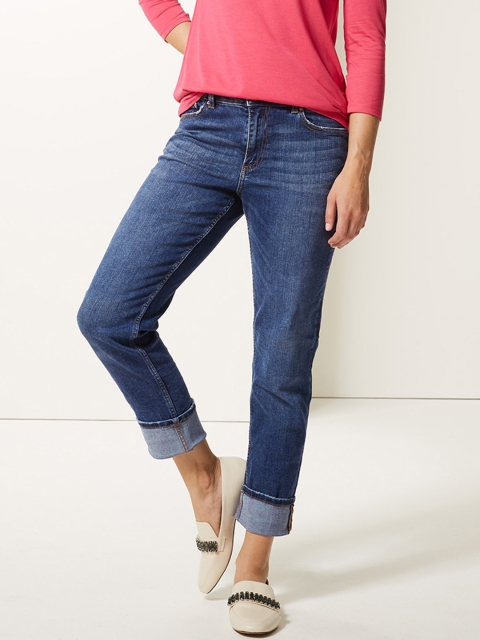 

Marks & Spencer Women Blue Regular Fit Mid-Rise Clean Look Stretchable Jeans