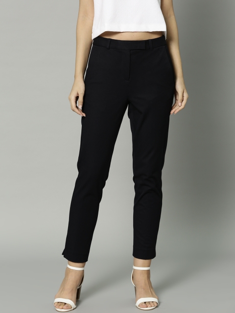 

Marks & Spencer Women Navy Blue Regular Fit Solid Trousers