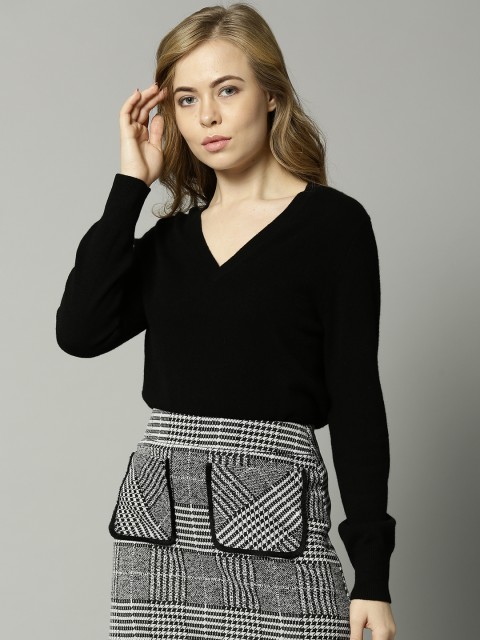 

Marks & Spencer Women Black Solid Pullover