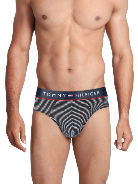 

Tommy Hilfiger Men Teal-Blue Striped Brief A8AB1110
