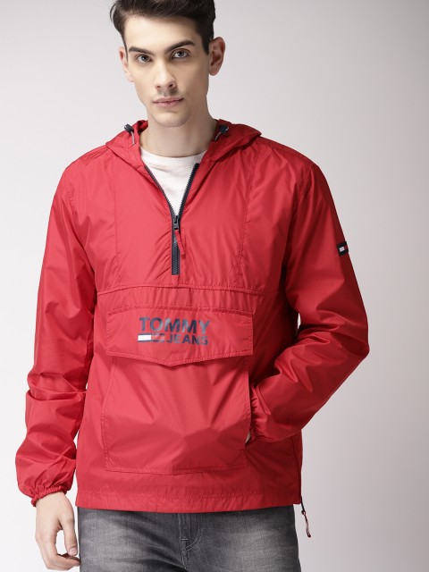 

Tommy Hilfiger Men Red Solid Lightweight Sporty Jacket