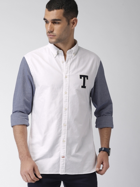 

Tommy Hilfiger Men White Regular Fit Solid Casual Shirt