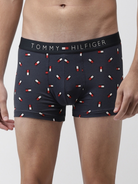

Tommy Hilfiger Men Navy Printed Trunk A8AB4105, Navy blue