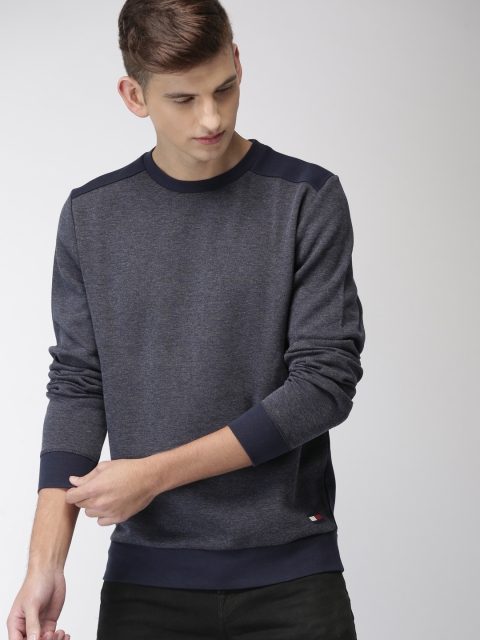 

Tommy Hilfiger Men Navy Blue Solid Sweatshirt