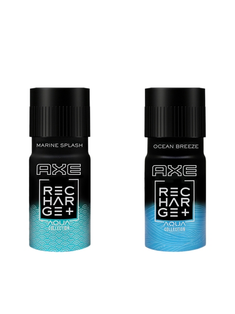 

AXE Men Aqua Collection Recharge Marine Splash & Ocean Breeze Fragrance Gift Set, Black
