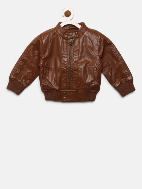 

United Colors of Benetton Boys Brown Solid Bomber Jacket