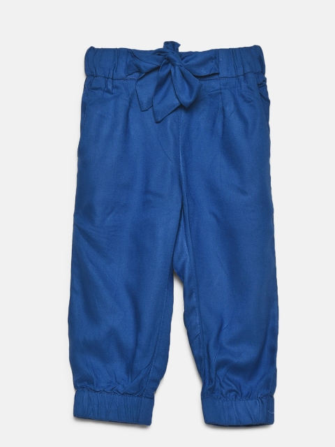 

United Colors of Benetton Girls Blue Regular Fit Solid Joggers