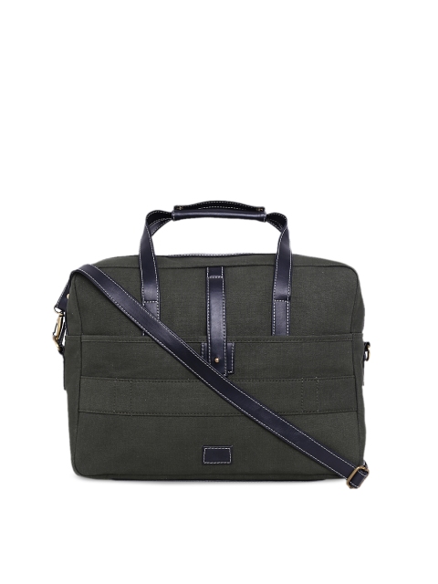

yelloe Unisex Olive Green Solid Laptop Bag