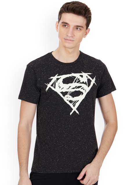 

Free Authority Men Black Superman Printed T-shirt