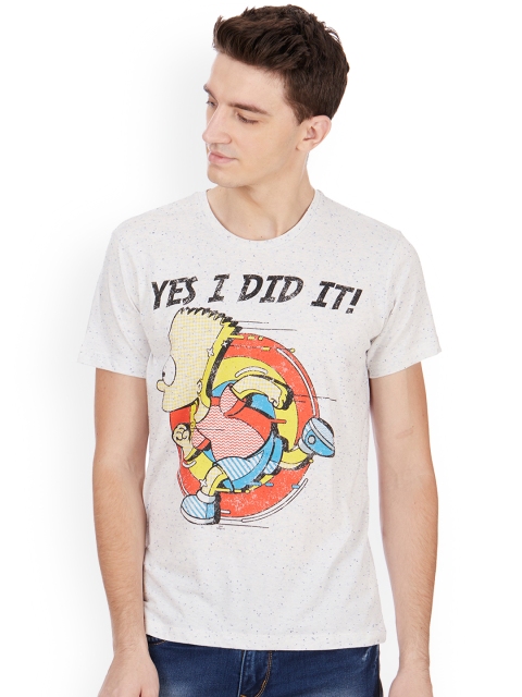 

Free Authority Men Grey SIMPSONS Printed Round Neck T-Shirt